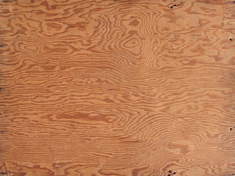 Close-up of a plywood sheet face showing the wood grain